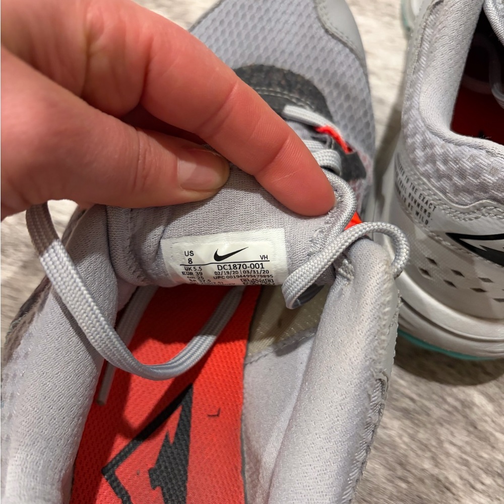 Nike Gray and Red Running Shoes - Picture 3 of 3
